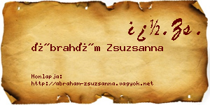Ábrahám Zsuzsanna névjegykártya