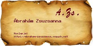 Ábrahám Zsuzsanna névjegykártya
